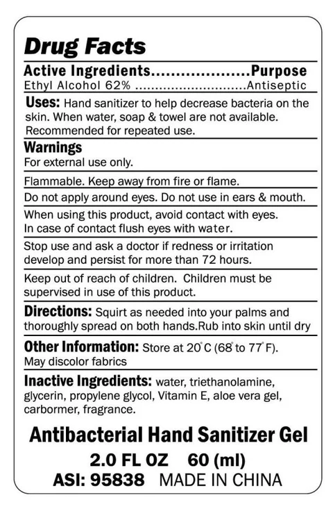 Antibacterial Hand Sanitizer Gel 포장