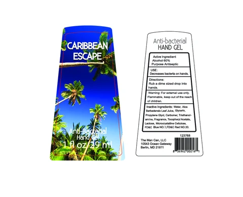 Anti-Bacterial Hand Gel Caribbean Escape 포장