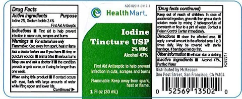 Health Mart Iodine Tincture Mild packaging