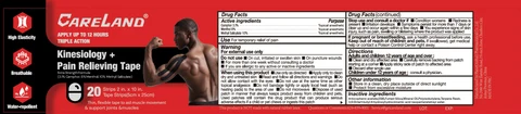Careland Kinesiology Pain Relieving Tape 포장