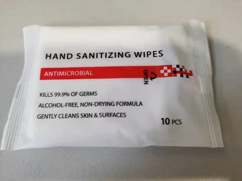 Hand Sanitizing Wipes packaging