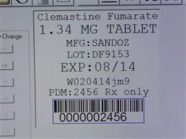 Clemastine Fumarate 포장