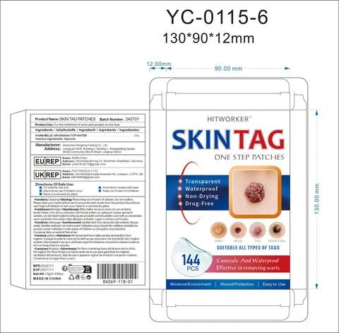 Skin tag patches packaging