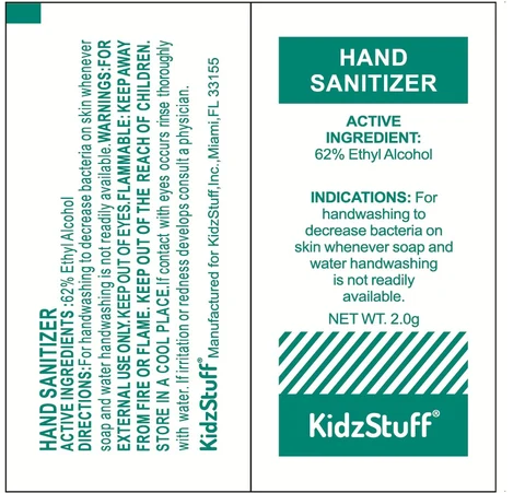 KidzStuff Hand Sanitizer 포장