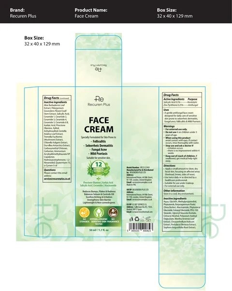 Recuren Plus Face Cream 포장