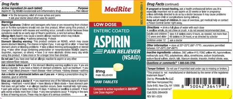 LOW DOSE ASPIRIN packaging