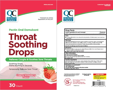 Quality Choice Throat Soothing Drops Creamy Strawberry 포장