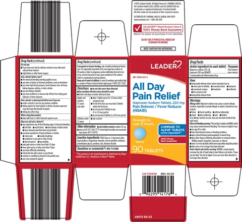 Leader All Day Pain Relief packaging