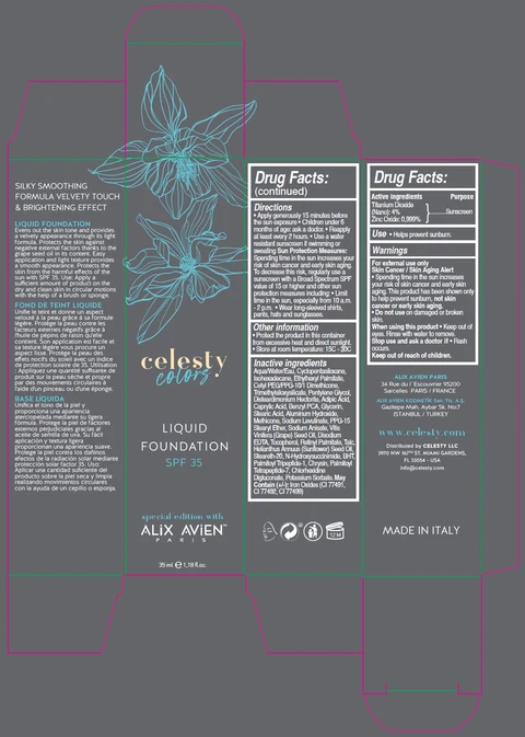 celesty colors special edition with ALIX AVIENFOUNDATION packaging