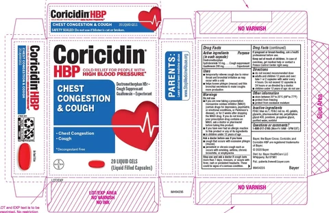 Coricidin HBP Chest Congestion And Cough 포장