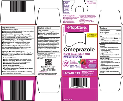 TopCare Omeprazole delayed release packaging