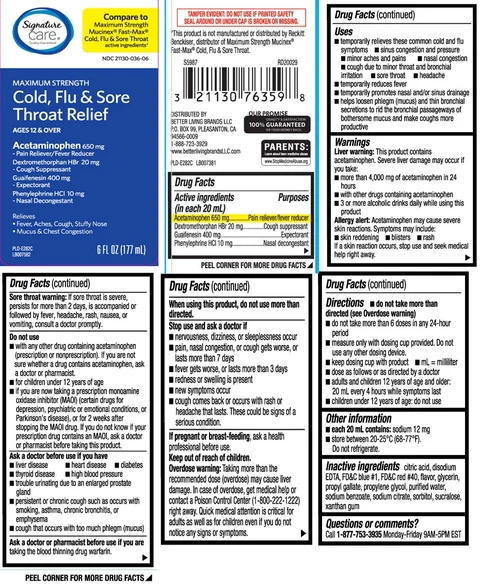 Cold Flu and Sore Throat ReliefMaximum Strength 포장