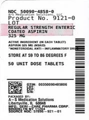 Regular Strength Enteric coated aspirin 포장