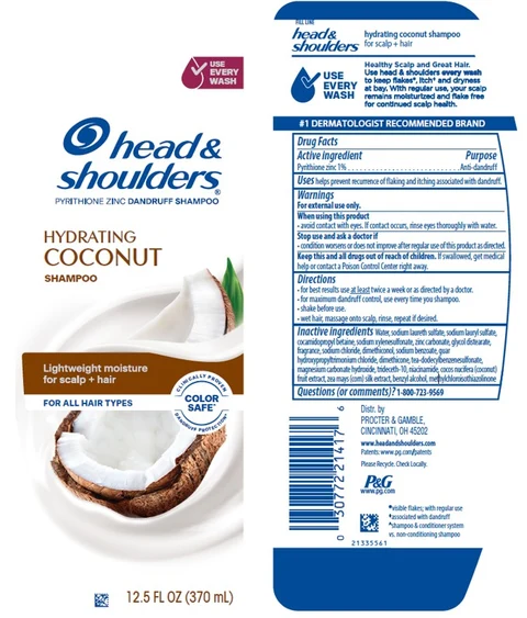 Head and Shoulders Hydrating Coconut packaging