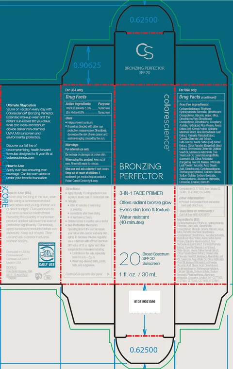 Bronzing Perfector SPF 20 Sunscreen packaging