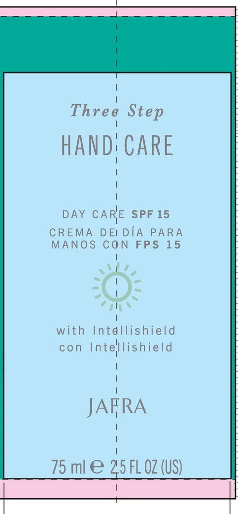 Three step hand careDay Care SPF 15 packaging