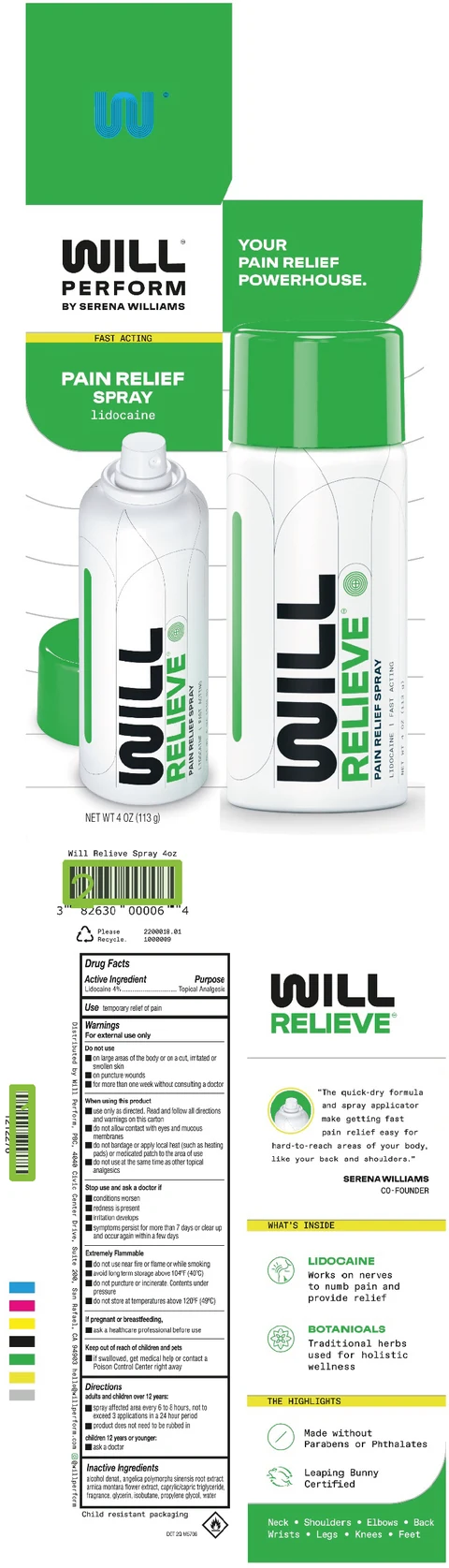 Will Relieve packaging