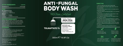 ANTIFUNGAL MEDICATED BODY WASH 포장
