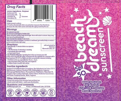 BEACH DREAM SUNSCREENSPF 50 포장