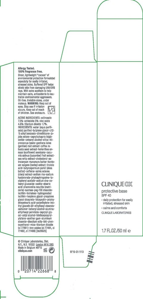 CLINIQUE CXPROTECTIVE BASE SPF 40 packaging