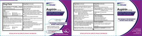 Unishield Aspirin 포장