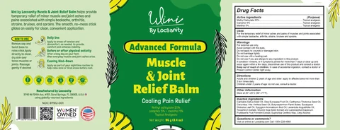 Wini By Locsanity Advanced Formula Muscle Joint Relief Balm packaging