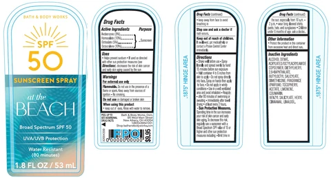 Bath and Body Works SPFAt The Beach 포장