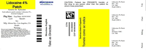 Lidocaine packaging