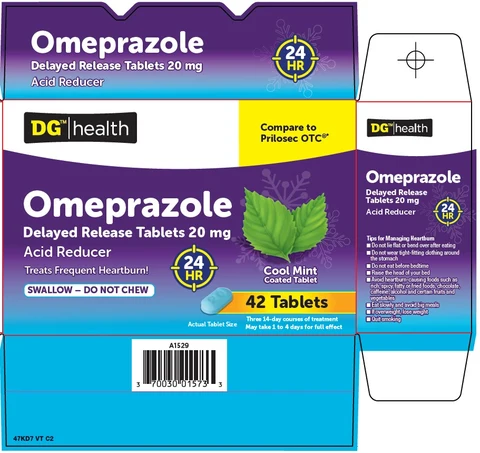 dg health omeprazole packaging