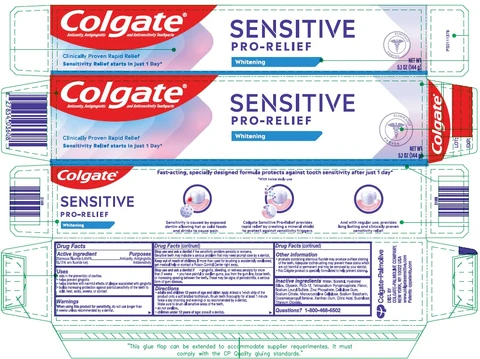 Colgate Sensitive ProRelief Whitening 포장