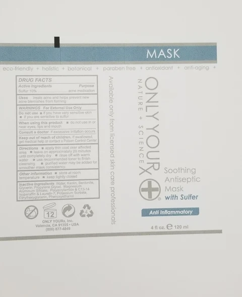 Soothing Antiseptic Mask with Sulfur packaging