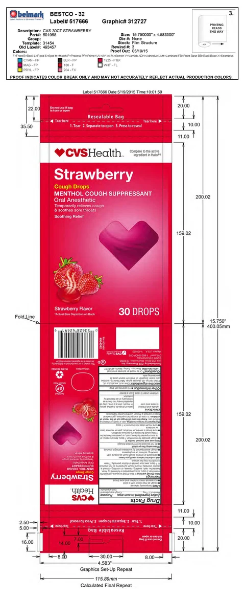 strawberry cough drops 포장