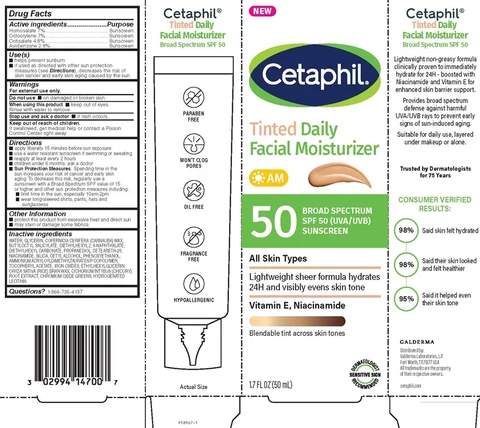 Cetaphil Tinted Daily Facial Moisturizer SPF 50 포장