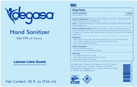 Degasa Hand Sanitizer Lemon Lime Scent 포장