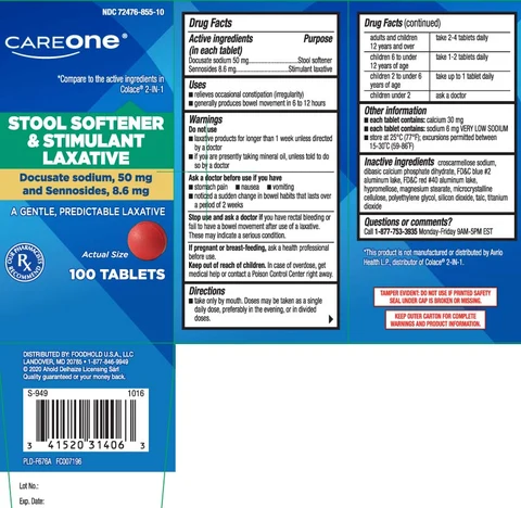 Stool SoftenerPlus Stimulant Laxative packaging