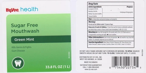 HYVEE HEALTH GREEN MINT SUGAR FREE packaging