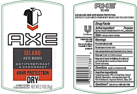 AxeIsland Antiperspirant and Deodorant 포장