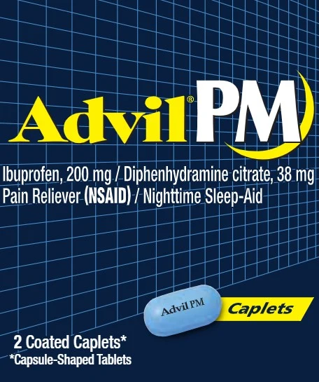 ADVIL PM- diphenhydramine citrate and ibuprofen tablet, coated 포장