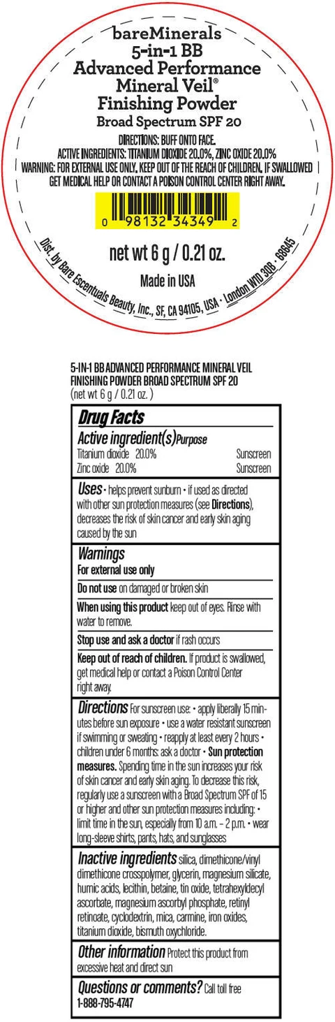 bareMinerals 5-in-1 BB Advanced Performance Mineral Veil Finishing Broad Spectrum SPF 20 packaging