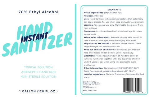 Hand Sanitizer packaging