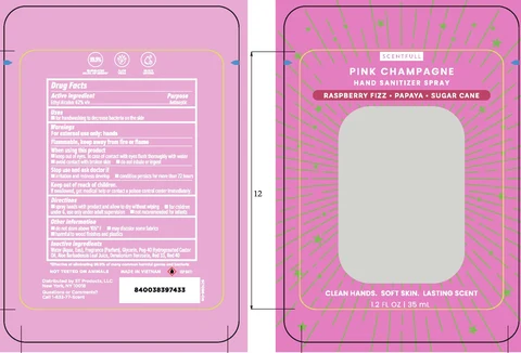 Scentfull Hand SanitizerPink Champagne 포장