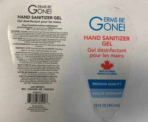 Hand Sanitizer packaging
