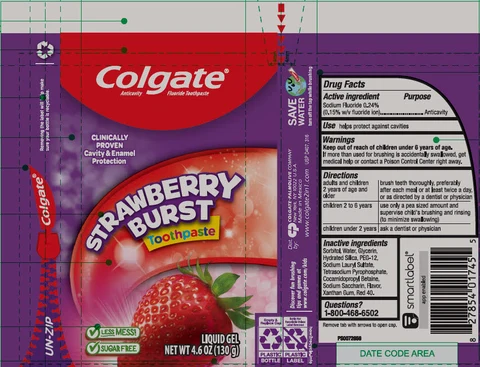 COLGATE STRAWBERRY BURST packaging