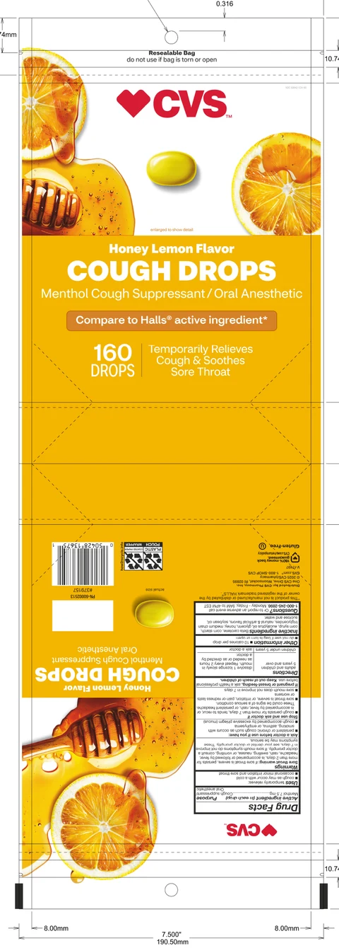CVS Honey Lemon Cough Drops 포장
