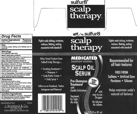 Sulfur 8 Scalp Therapy Medicated Dandruff Control Scalp Oil Serum 포장
