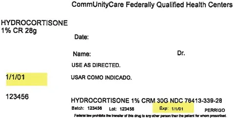 hydrocortisone packaging