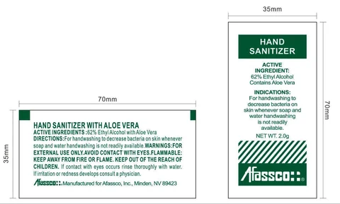 Hand Sanitizer packaging