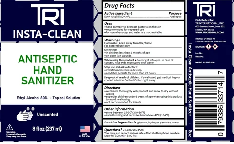 Insta-Clean Antiseptic Hand Sanitizer packaging