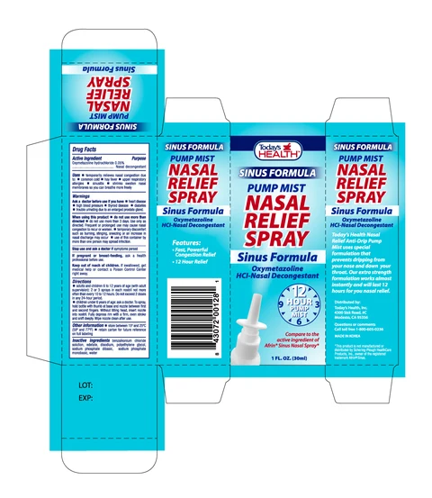 TODAYS HEALTH SINUS NASAL RELIEF 포장