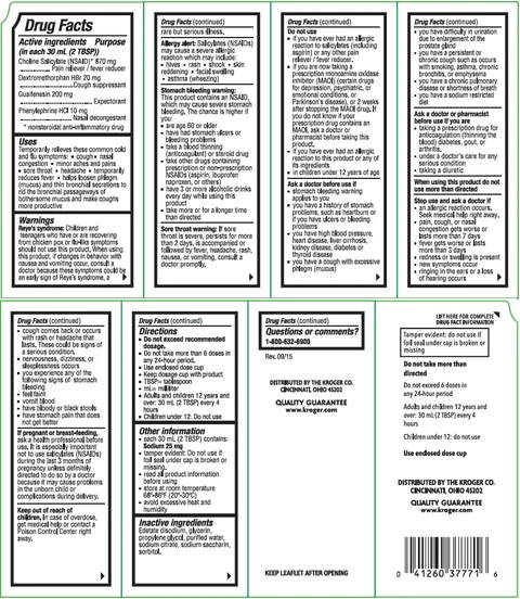 Kroger Cough Cold Label2
